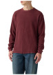 Thumbnail T-shirt en coton bordeaux à coupe droite pourvu de manches longues - Image 4