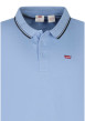 Thumbnail Polo en coton bleu à coupe droite pourvu d'un col à revers boutonné - Image 3