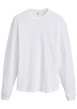 Thumbnail T-shirt en coton blanc à coupe droite pourvu de manches longues