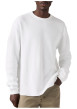 Thumbnail T-shirt en coton blanc à coupe droite pourvu de manches longues - Image 3