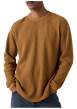 Thumbnail T-shirt en coton camel à coupe droite pourvu de manches longues - Image 3
