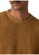 Thumbnail T-shirt en coton camel à coupe droite pourvu de manches longues - Image 5