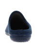 Thumbnail Mules bleues marine à talon plat avec imprimé foot et écritures - Image 3