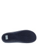 Thumbnail Mules bleues marine à talon plat avec imprimé foot et écritures - Image 6