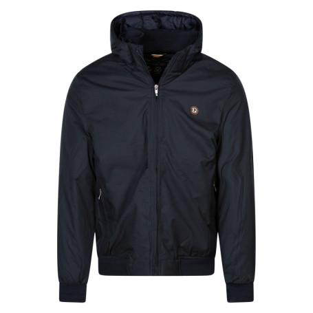 Blouson marine uni avec une coupe droite et un...