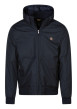Thumbnail Blouson marine uni avec une coupe droite et un col à capuche