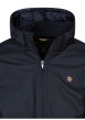 Thumbnail Blouson marine uni avec une coupe droite et un col à capuche - Image 3
