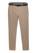 Thumbnail Pantalon Chino Traveler en coton beige uni avec une coupe slim