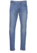 Thumbnail Jean bleu en coton effet délavé style 5 poches avec une coupe slim - Image 2