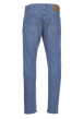 Thumbnail Jean bleu en coton effet délavé style 5 poches avec une coupe slim - Image 3