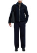 Thumbnail Veste Philip marine unie à coupe droite avec col italien et manches longues - Image 4