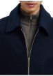 Thumbnail Veste Philip marine unie à coupe droite avec col italien et manches longues - Image 6