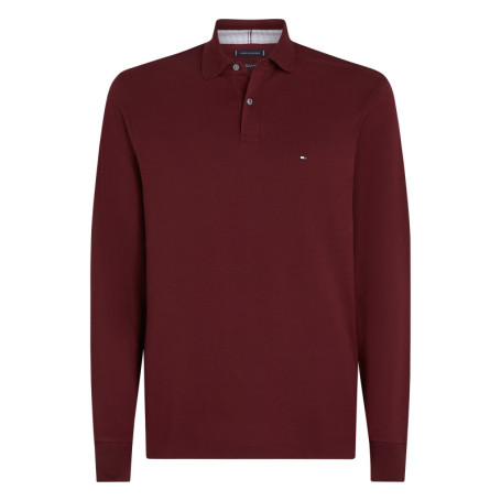 Polo en coton biologique bordeaux uni coupe...