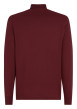 Thumbnail Polo en coton biologique bordeaux uni coupe régular avec un col polo et un imprimé légèrement chiné - Image 2