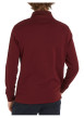Thumbnail Polo en coton biologique bordeaux uni coupe régular avec un col polo et un imprimé légèrement chiné - Image 5