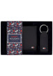 Thumbnail Portefeuille noir uni avec le logo de la marque inscrit et un porte clefs - Image 3