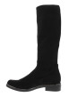 Thumbnail Bottes femme midi noires avec effet velours et talons plat - Image 4