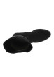 Thumbnail Bottes femme midi noires avec effet velours et talons plat - Image 5