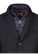 Thumbnail Manteau long marine uni à coupe droite avec un col à revers et 3 poches - Image 3