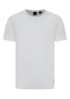 Thumbnail T-shirt en coton blanc uni avec un petit patch carré cousu et à col rond