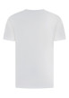 Thumbnail T-shirt en coton blanc uni avec un petit patch carré cousu et à col rond - Image 2