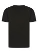 Thumbnail T-shirt en coton noir uni avec un petit patch carré cousu et à col v - Image 2