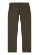 Thumbnail Pantalon chino en coton mélangé chocolat pourvu d'une coupe droite