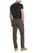 Thumbnail Pantalon chino en coton mélangé chocolat pourvu d'une coupe droite - Image 2