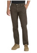 Thumbnail Pantalon chino en coton mélangé chocolat pourvu d'une coupe droite - Image 3