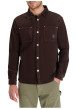 Thumbnail Chemise en coton de velours côtelé marron avec une coupe droite - Image 3