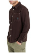 Thumbnail Chemise en coton de velours côtelé marron avec une coupe droite - Image 4