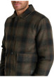Thumbnail Veste noire et taupe à carreaux pourvue d'un col à revers et à manches longues - Image 5