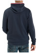 Thumbnail Veste bi-matière zippé bleu marine à coupe droite avec un col à capuche - Image 2