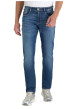 Thumbnail Jean slim délavé bleu moyen agrémenté de moustaches apparentes - Image 3