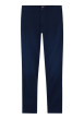 Thumbnail Pantalon chino en coton marine à coupe droite pourvu de poches