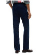 Thumbnail Pantalon chino en coton marine à coupe droite pourvu de poches - Image 3