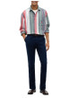 Thumbnail Pantalon chino en coton marine à coupe droite pourvu de poches - Image 5