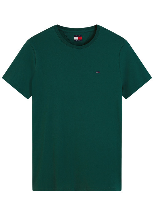 T-shirt en coton biologique vert à coupe droite...