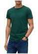 Thumbnail T-shirt en coton biologique vert à coupe droite pourvu d'un col rond - Image 2