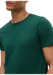Thumbnail T-shirt en coton biologique vert à coupe droite pourvu d'un col rond - Image 4