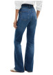 Thumbnail Jean Sylvia en coton bleu indigo coupe flare pourvu de poches - Image 3