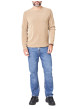Thumbnail T-shirt beige uni avec une coupe droite et des manches longues - Image 3