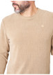 Thumbnail T-shirt beige uni avec une coupe droite et des manches longues - Image 4