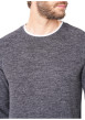Thumbnail T-shirt gris uni avec une coupe droite et des manches longues - Image 4