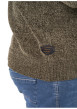 Thumbnail Pull kaki uni avec une coupe droite et des manches longues - Image 3