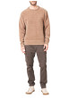Thumbnail Pull beige uni avec une coupe droite et des manches longues - Image 3