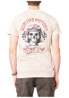 Thumbnail T-shirt en coton beige imprimé avec une coupe droite et un col rond - Image 2