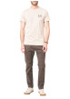 Thumbnail T-shirt en coton beige imprimé avec une coupe droite et un col rond - Image 3