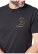 Thumbnail T-shirt en coton noir imprimé avec une coupe droite et un col rond - Image 4
