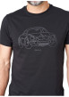Thumbnail T-shirt en coton noir imprimé avec une coupe droite et un col rond - Image 4